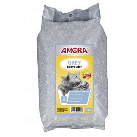 Bentonitinis kraikas Amora BABY POWDER Grey 14kg