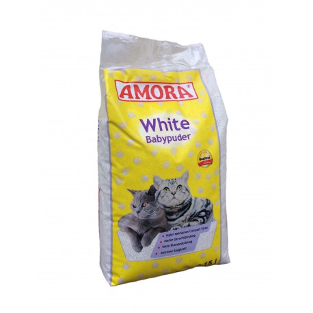 Bentonitinis kraikas Amora BABY POWDER White 15 litrų