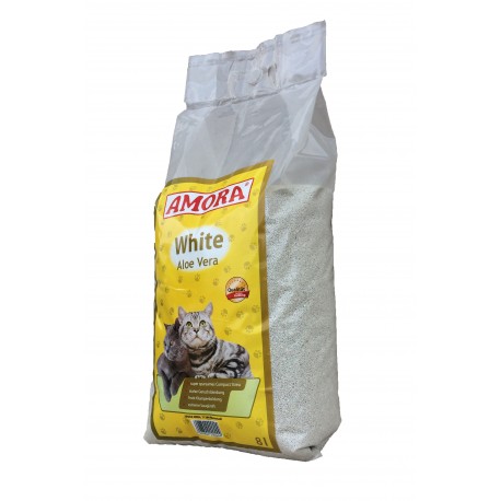 Bentonitinis kraikas Amora ALOE VERA White 8 litrai