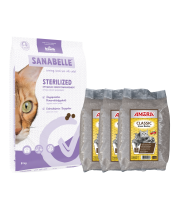 Sanabelle STERILIZED Care 8kg +  kraikas AMORA Classic 36kg / rinkinys