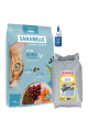 Sanabelle Life KITTEN 8kg / Kraikas AMORA Baby Pudra pilka 15L / Lašišų aliejus 100ml