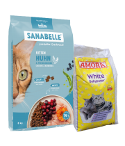 Sanabelle Life KITTEN 8kg + Kraikas AMORA Baby Pudra balta 15L