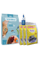 Sanabelle Life KITTEN 8kg + Lašišų aliejus 250ml + Kraikas AMORA Baby Pudra balta 15L x 3