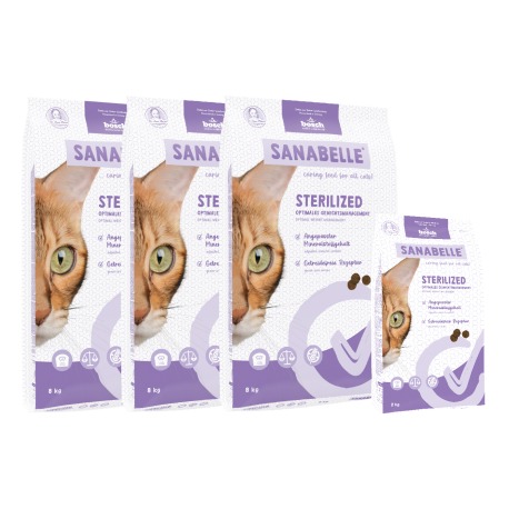 Sanabelle STERILIZED Care 8kg x 3 + 2kg