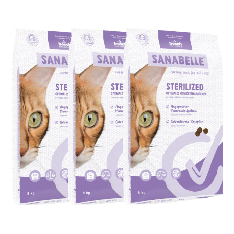 Sanabelle STERILIZED Care 8kg x 3 + 2kg!