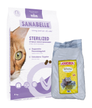 Sanabelle STERILIZED Care 8kg + kraikas AMORA Aloe Vera 15L / rinkinys Sanabelle STERILIZED Care 8kg + kraikas AMORA Aloe Vera 15L / rinkinys
