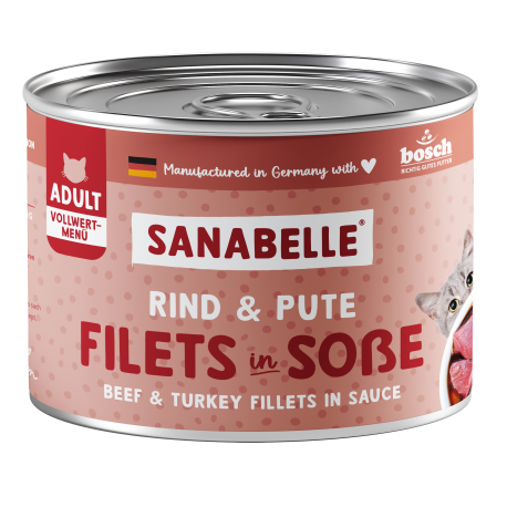 Šlapias ėdalas Sanabelle Beef & Turkey 180g