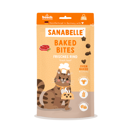 Sanabelle skanėstas orkaitėje kepti šviežios jautienos kąsneliai 55g