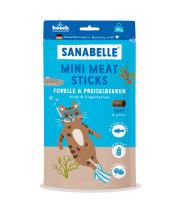 Sanabelle skanėstas katėms Mini lazdelės upėtakis ir spanguolės 55g